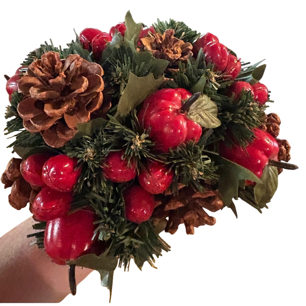 Vintage Christmas Floral Picks Set‎ of 6.